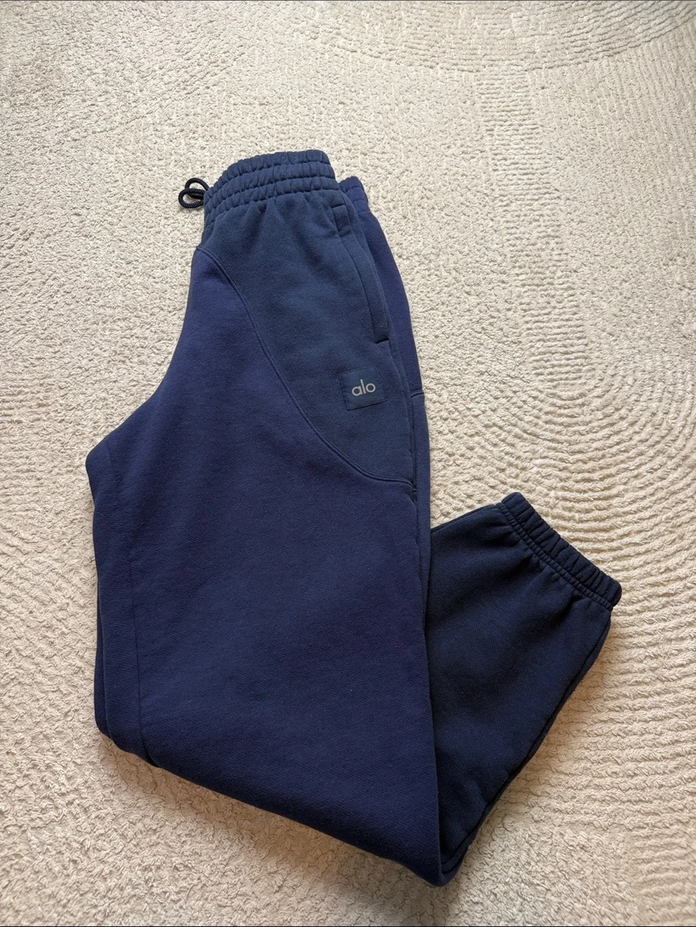 ALO YOGA Make Waves Sweatpants Navy Tonal Size XS